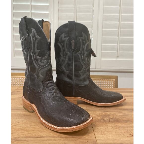 Corral Men's Embroidery Ostrich Leg Vamp Cowboy Boots Size 10.5 NWOB Square Toe - Picture 2 of 12